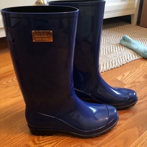 Cobalt blue rain boots
